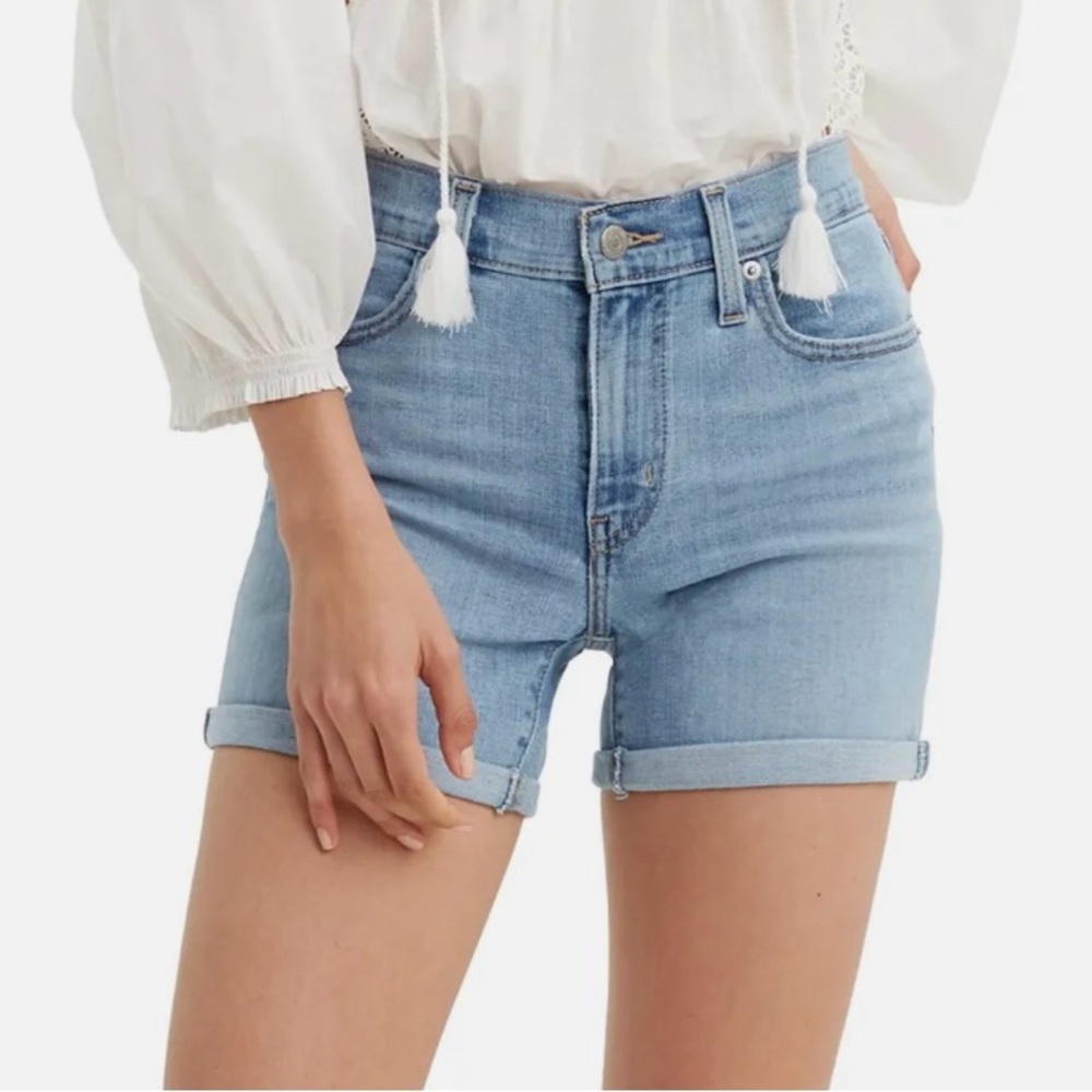 Levi's Light Blue Jean Shorts
